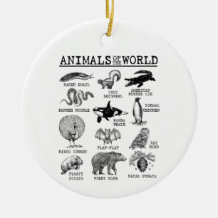 Alle dieren van de wereld  Funny Animal Meme Keramisch Ornament