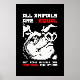 Alle dieren zijn gelijk 1 poster