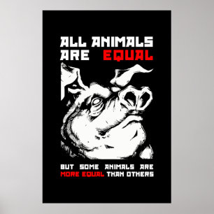 Alle dieren zijn gelijk 1 poster