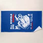 Alle dieren zijn gelijk 1 strandlaken (Voorkant)