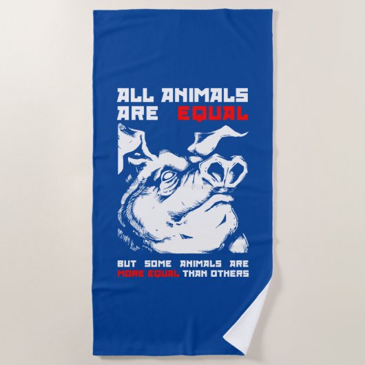 Alle dieren zijn gelijk 1 strandlaken (Voorkant)