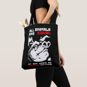 Alle dieren zijn gelijk 1 tote bag