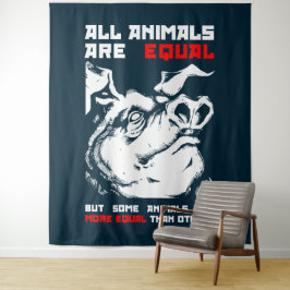 Alle dieren zijn gelijk 1 wandkleed