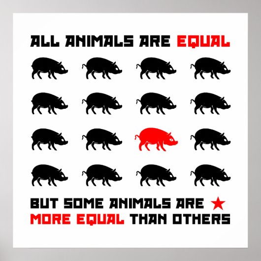 Alle dieren zijn gelijk 2 poster (Voorkant)