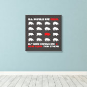 Alle dieren zijn gelijk aan 2 canvas afdruk (Insitu (Houten vloer))