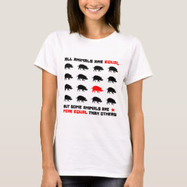 Alle dieren zijn gelijk aan 2 t-shirt