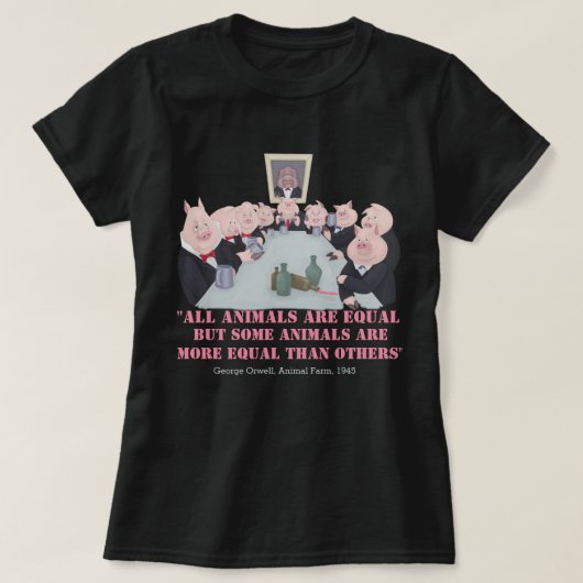 Alle dieren zijn gelijk t-shirt (Design voorkant)