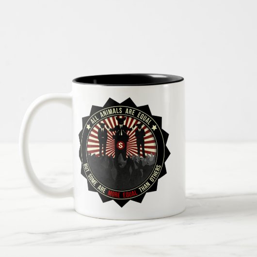 Alle dieren zijn gelijk tweekleurige koffiemok (Links)