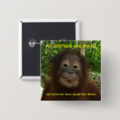 Alle dieren zijn gelijk vierkante button 5,1 cm (Voorkant /achterkant)