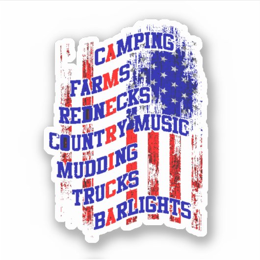 Alle dingen Amerika Sticker (Voorkant)