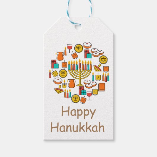 Alle dingen Chanoeka Gift Label Cadeaulabel (Voorkant)