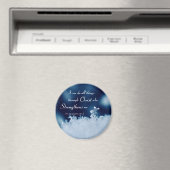 Alle dingen Christus Snowflake 2 Inch Square Magne Magneet (Insitu (Vaatwasser))