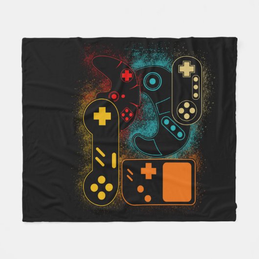 Alle Dingen controleren Video Game Controller Fleece Deken (Voorkant (Horizontaal))