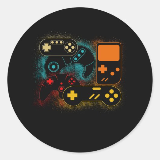 Alle Dingen controleren Video Game Controller Ronde Sticker (Voorkant)