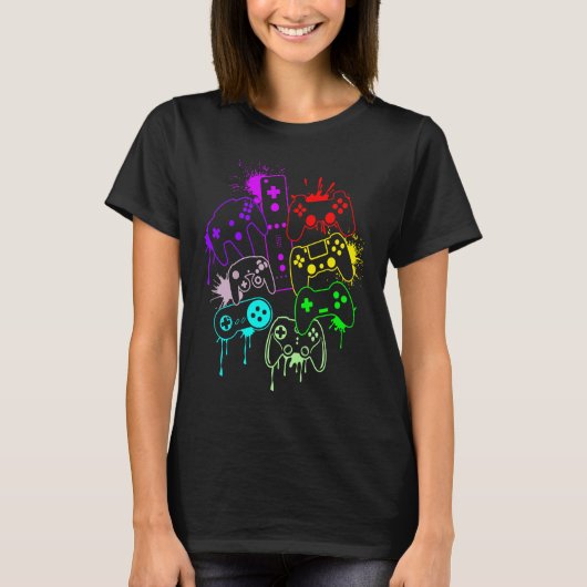 Alle Dingen controleren Video Game Controller T-shirt (Voorkant)
