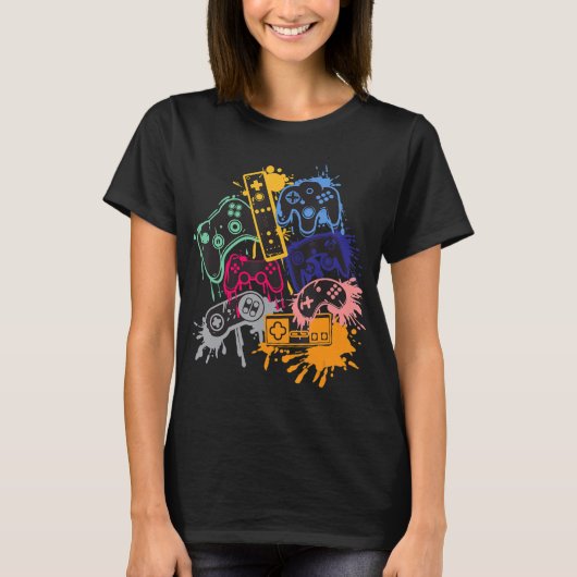 Alle Dingen controleren Video Game Controller T-shirt (Voorkant)