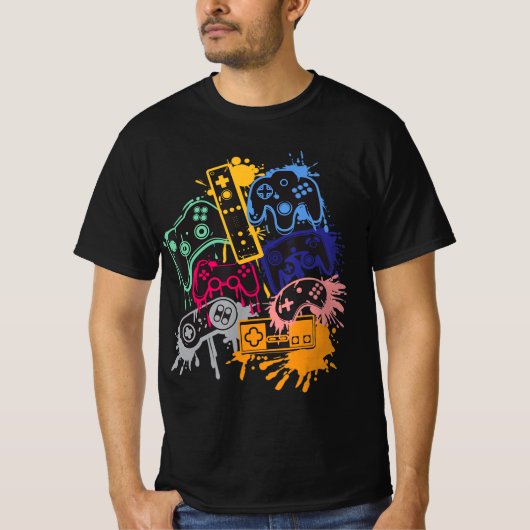 Alle Dingen controleren Video Game Controller T-shirt (Voorkant)