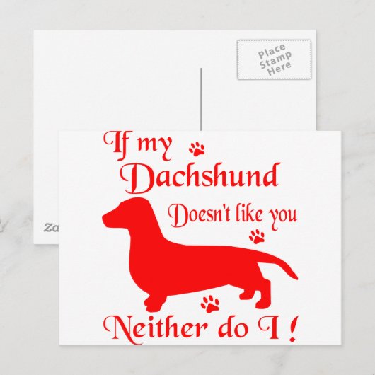ALLE DINGEN DACHSHUND BRIEFKAART (Voorkant / Achterkant)