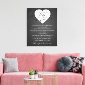 Alle dingen die ik van je hou, redenen waar ik van canvas afdruk (Insitu (Woonkamer))