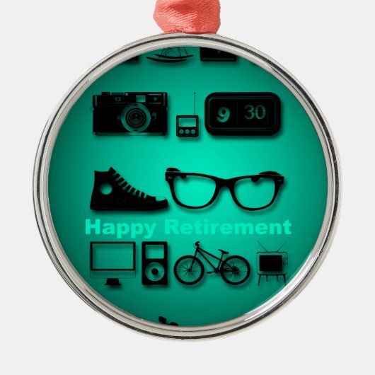 Alle dingen die je leuk vindt aan pensioneringscad metalen ornament (Voorkant)