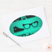 Alle dingen die je leuk vindt aan pensioneringscad ovale sticker (Envelop)