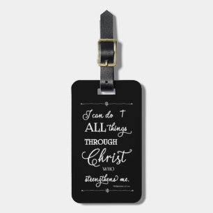 Alle dingen door Christus - Filippenzen 4:13 Bagagelabel