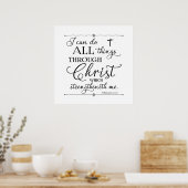 Alle dingen door Christus - Filippenzen 4:13 Poster (Keuken)