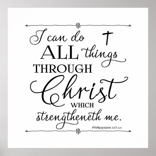 Alle dingen door Christus - Filippenzen 4:13 Poster (Voorkant)