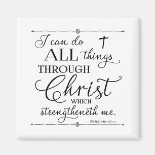 Alle dingen door Christus - Filippijnen 4:13 Magneet