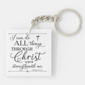 Alle dingen door Christus - Filippijnen 4:13 Sleutelhanger (Achterkant)