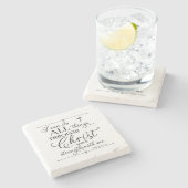 Alle dingen door Christus - Filippijnen 4:13 Stenen Onderzetter (Zijkant)