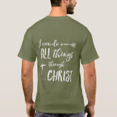 Alle dingen door Christus - Filippijnen 4:13 T-shirt (Achterkant)