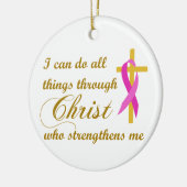 Alle dingen door Christus Keramisch Ornament (Links)