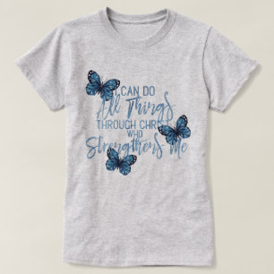 Alle dingen door het ontwerp van de blauwe vlinder t-shirt