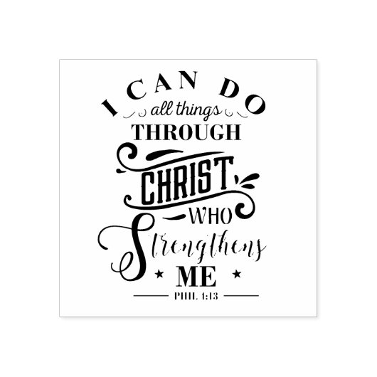 Alle dingen door robuuste quote rubberen stempel (Afrduk)