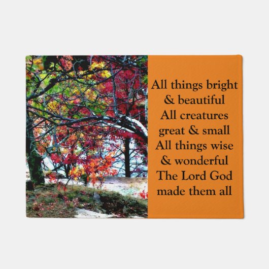 Alle dingen helder en mooi deurmat (Voorkant)