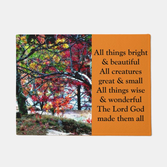 Alle dingen helder en mooi deurmat (Voorkant)