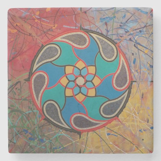 Alle dingen Herfst Apart - Marmer Stenen Onderzetter (Voorkant)