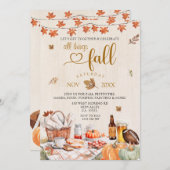 Alle dingen Herfst Oogstfeest Pumpkin Kaart (Voorkant / Achterkant)