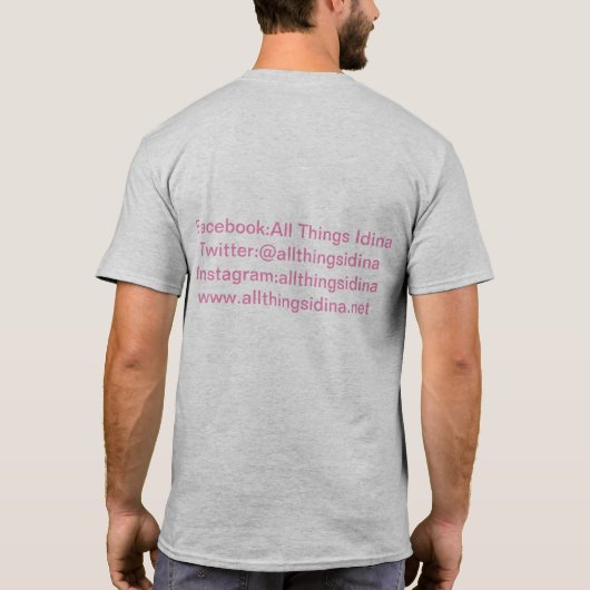 Alle dingen Idina grijs roze schrijven T-shirt (Achterkant)