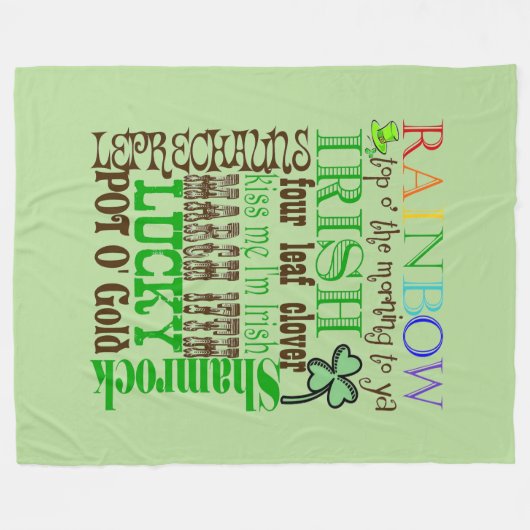 Alle dingen Iers Fleece Deken (Voorkant (Horizontaal))