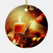 Alle dingen Kerstmis kaars decor Keramisch Ornament (Voorkant)