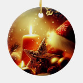 Alle dingen Kerstmis kaars decor Keramisch Ornament (Achterkant)