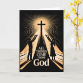 Alle Dingen Komen Van God Christelijke Aanbidding Kaart (Gele Bloem)
