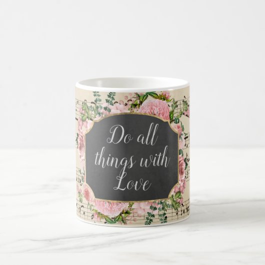 Alle dingen met  liefdescollage koffiemok (Center)