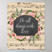Alle dingen met liefdescollage poster (Voorkant)
