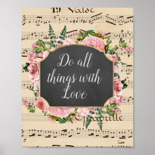 Alle dingen met  liefdescollage poster