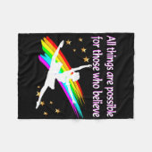 ALLE DINGEN MOTIVEREN IS MOGELIJK DANSERSONTWERP FLEECE DEKEN (Voorkant (Horizontaal))