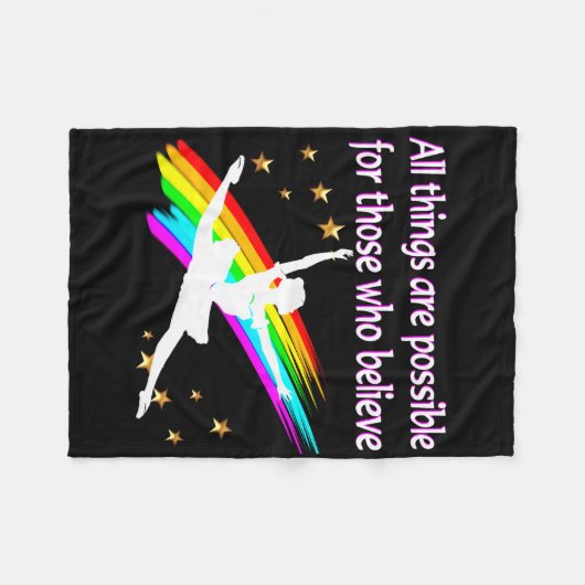 ALLE DINGEN MOTIVEREN IS MOGELIJK DANSERSONTWERP FLEECE DEKEN (Voorkant (Horizontaal))