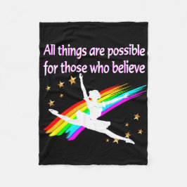 ALLE DINGEN MOTIVEREN IS MOGELIJK DANSERSONTWERP FLEECE DEKEN